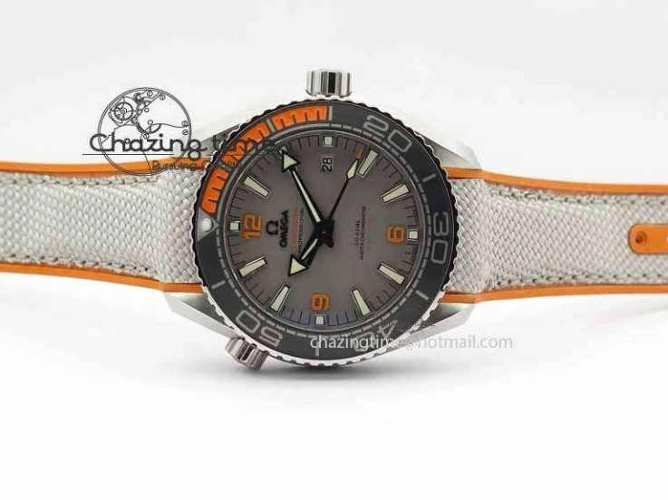 0326 Planet Ocean 2016 43.5mm SS OM 1:1 Best Edition Gray Dial On Nylon Strap A DailyWear 8166